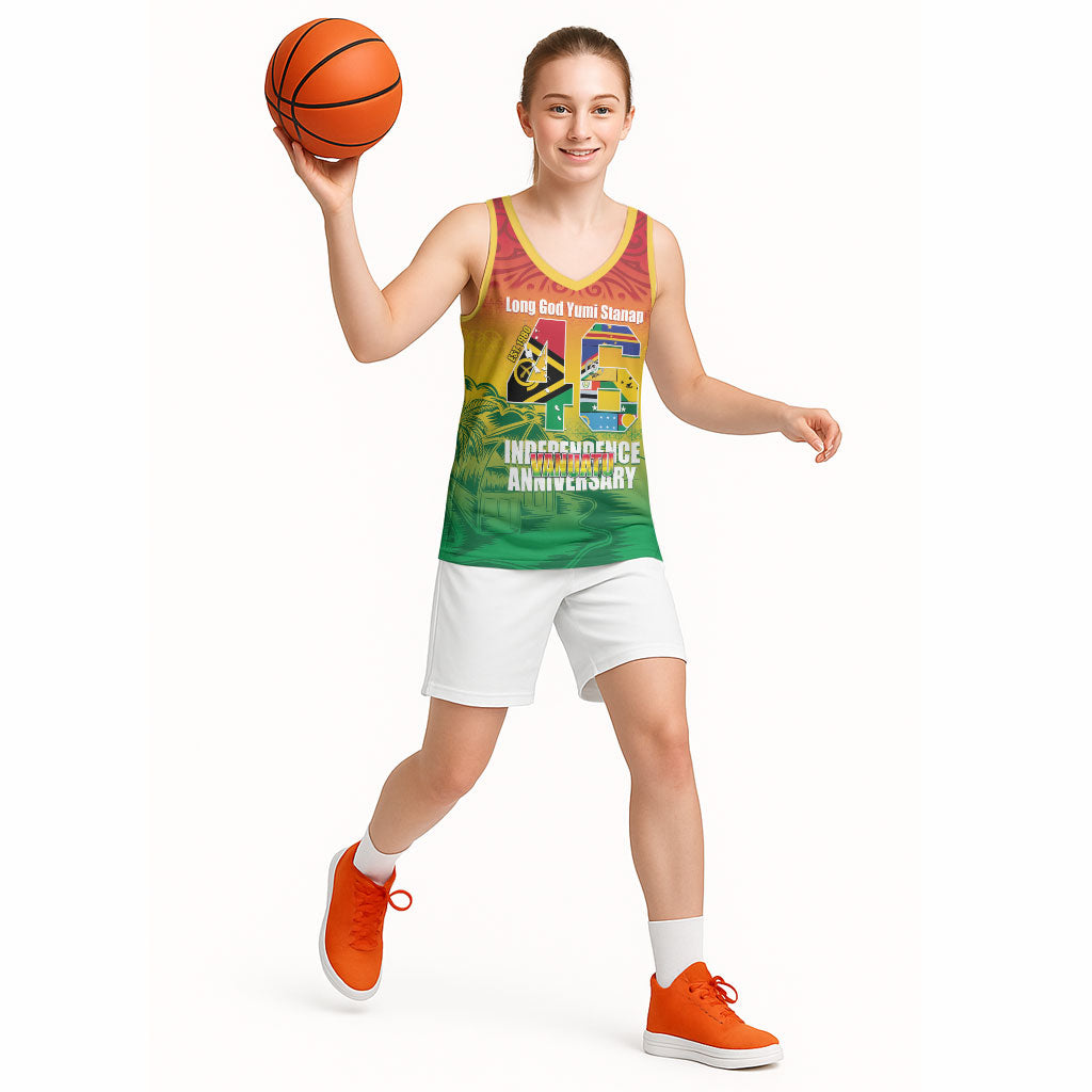 Vanuatu Indipendens Dei Basketball Jersey Yumi 46th Independence Anniversary
