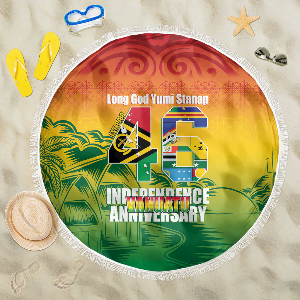 Vanuatu Indipendens Dei Beach Blanket Yumi 46th Independence Anniversary