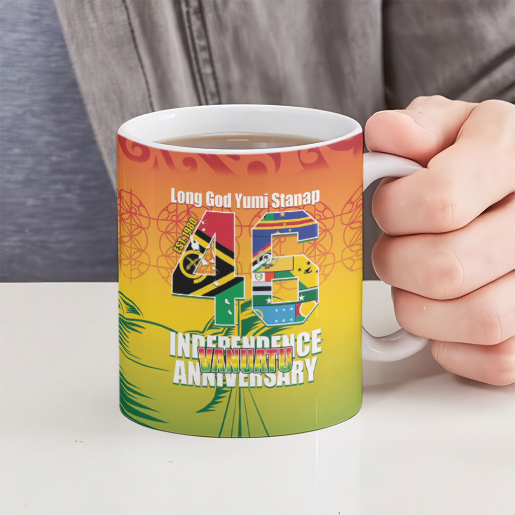 Vanuatu Indipendens Dei Ceramic Mug Yumi 46th Independence Anniversary