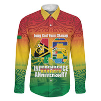 Vanuatu Indipendens Dei Family Matching Mermaid Dress and Hawaiian Shirt Yumi 46th Independence Anniversary LT14 Dad's Shirt - Long Sleeve Reggae - Polynesian Pride