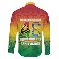 Vanuatu Indipendens Dei Family Matching Off Shoulder Maxi Dress and Hawaiian Shirt Yumi 46th Independence Anniversary LT14 - Polynesian Pride