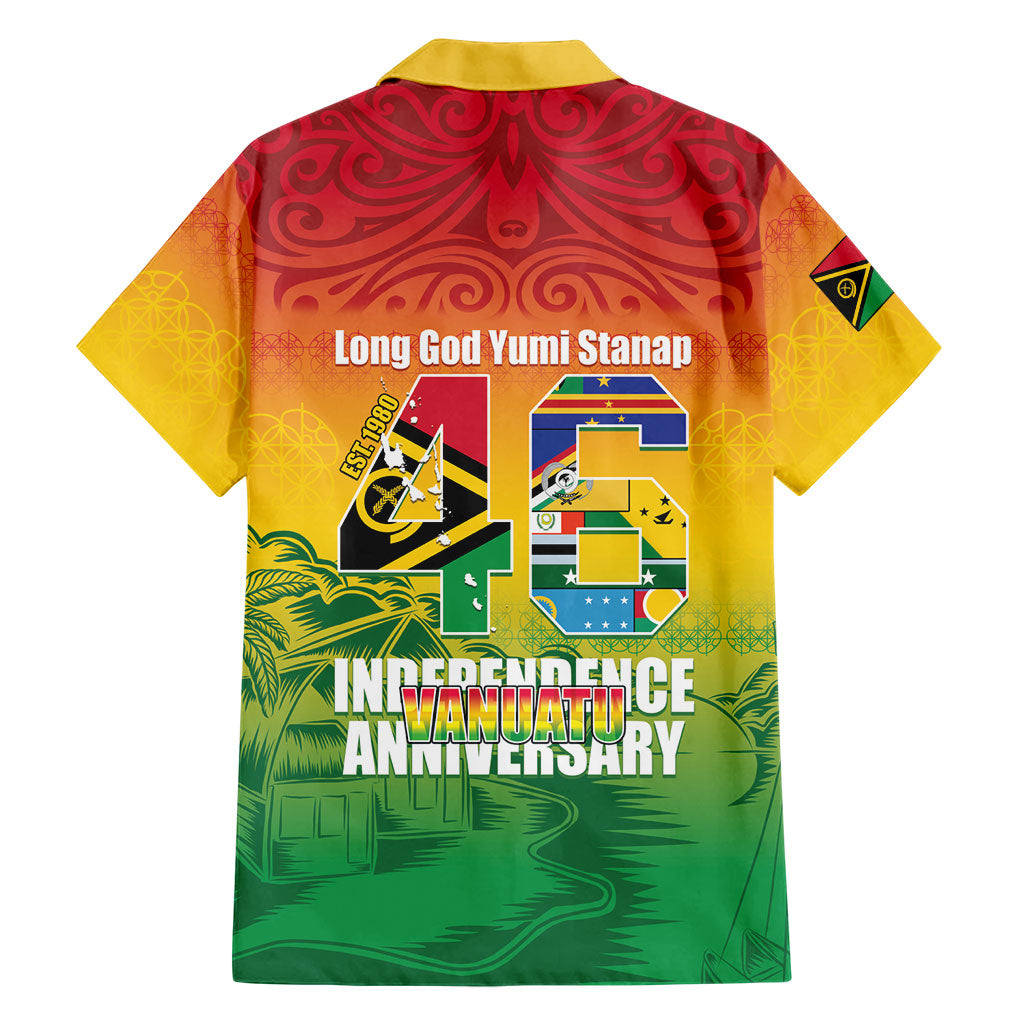 Vanuatu Indipendens Dei Family Matching Puletasi and Hawaiian Shirt Yumi 46th Independence Anniversary