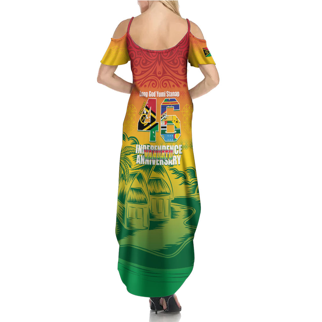 Vanuatu Indipendens Dei Family Matching Summer Maxi Dress and Hawaiian Shirt Yumi 46th Independence Anniversary LT14 - Polynesian Pride