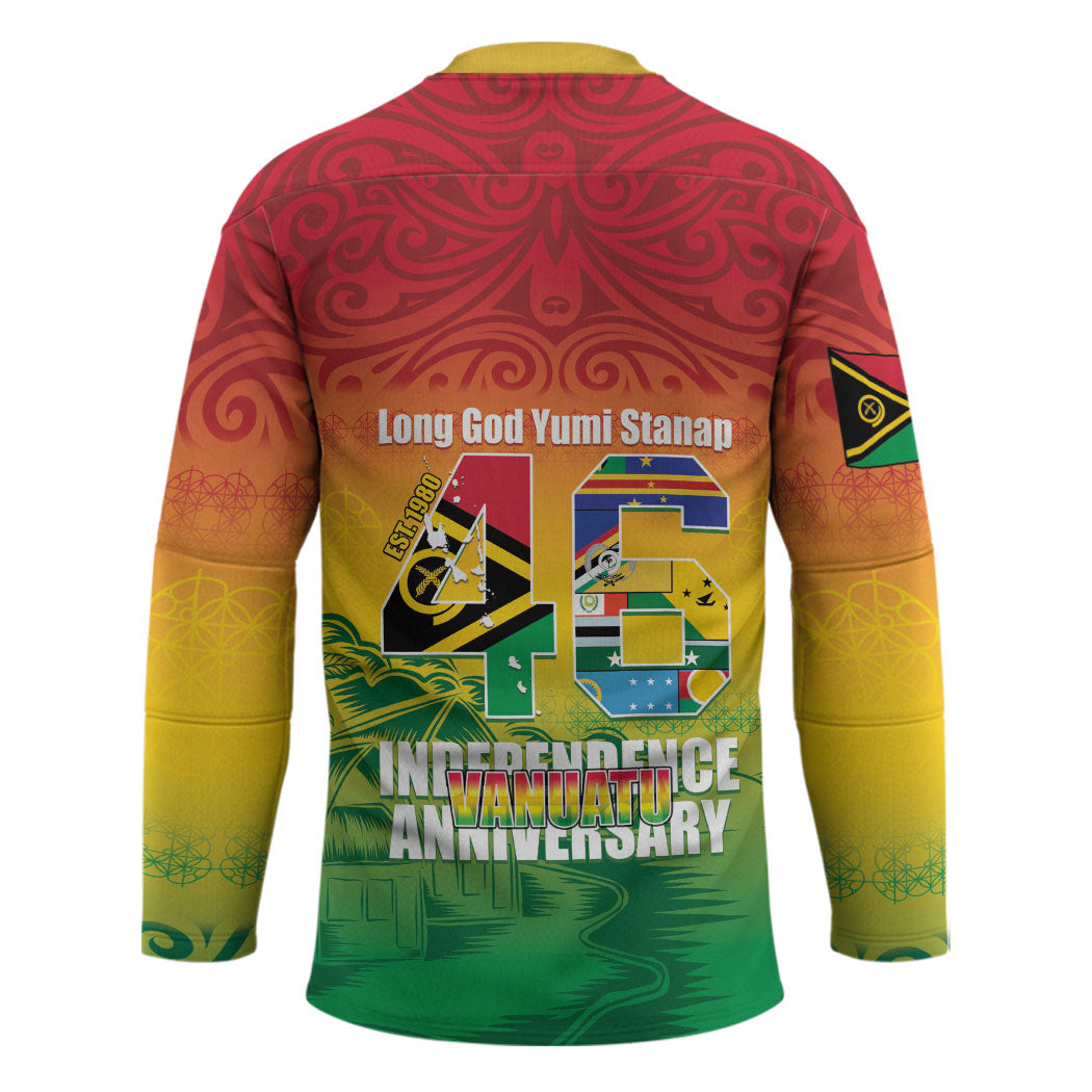 Vanuatu Indipendens Dei Hockey Jersey Yumi 46th Independence Anniversary