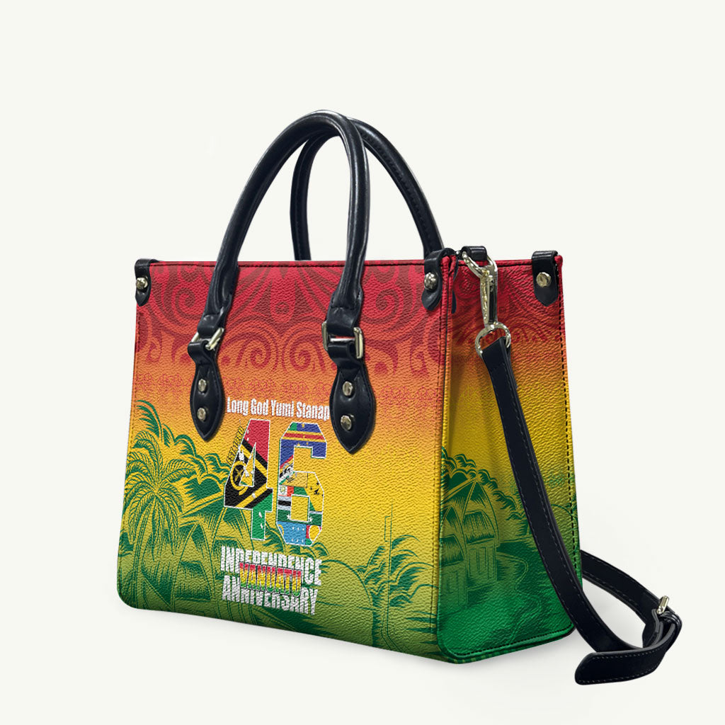Vanuatu Indipendens Dei Leather Bag Yumi 46th Independence Anniversary