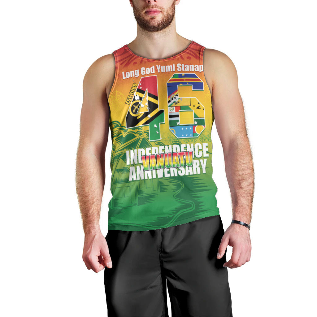 Vanuatu Indipendens Dei Men Tank Top Yumi 46th Independence Anniversary