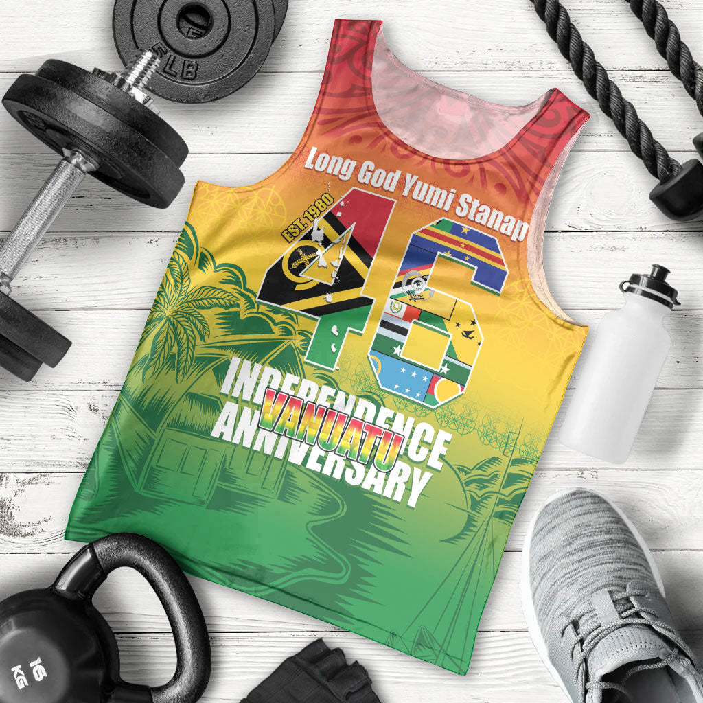 Vanuatu Indipendens Dei Men Tank Top Yumi 46th Independence Anniversary