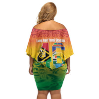 Vanuatu Indipendens Dei Off Shoulder Short Dress Yumi 46th Independence Anniversary