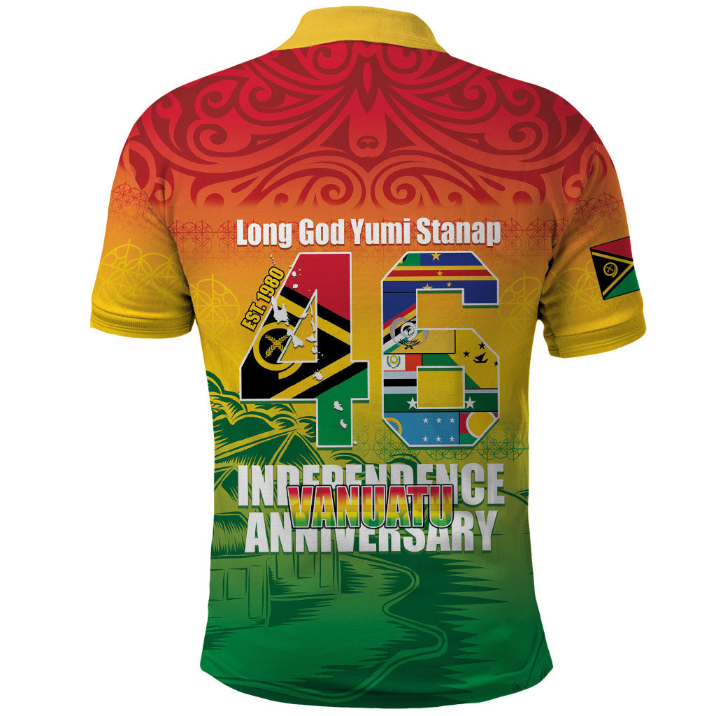 Vanuatu Indipendens Dei Polo Shirt Yumi 46th Independence Anniversary