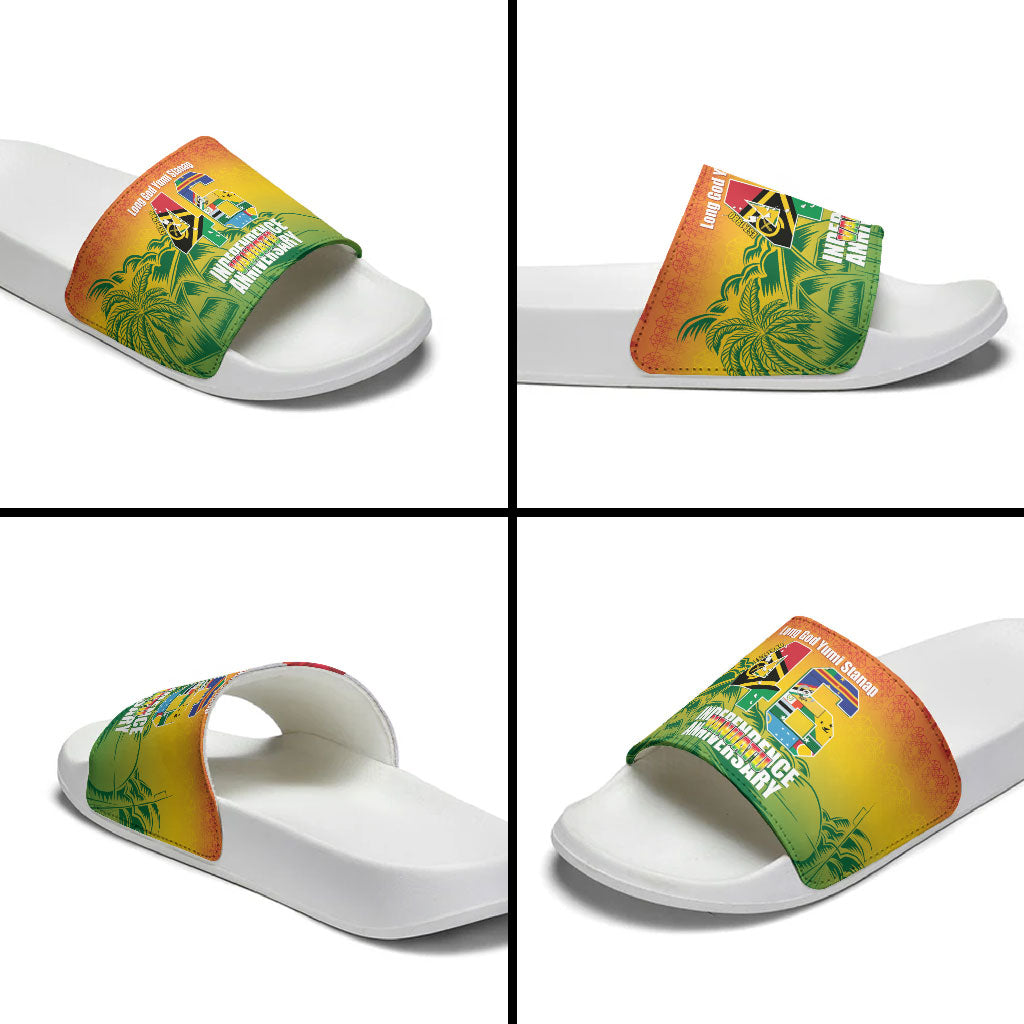 Vanuatu Indipendens Dei Slide Sandals Yumi 46th Independence Anniversary