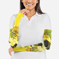 Bellbird New Zealand Arm Sleeves Korimako Kowhai Maori Pattern