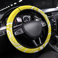 Bellbird New Zealand Steering Wheel Cover Korimako Kowhai Maori Pattern