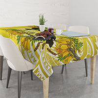 Bellbird New Zealand Tablecloth Korimako Kowhai Maori Pattern
