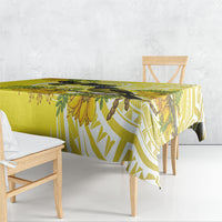 Bellbird New Zealand Tablecloth Korimako Kowhai Maori Pattern