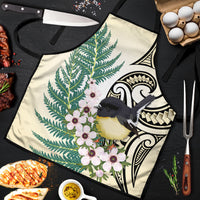 Endemic Tomtit New Zealand Apron Miromiro Manuka Silver Fern Maori Pattern