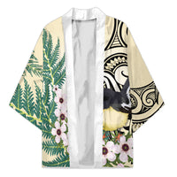 Endemic Tomtit New Zealand Kimono Miromiro Manuka Silver Fern Maori Pattern