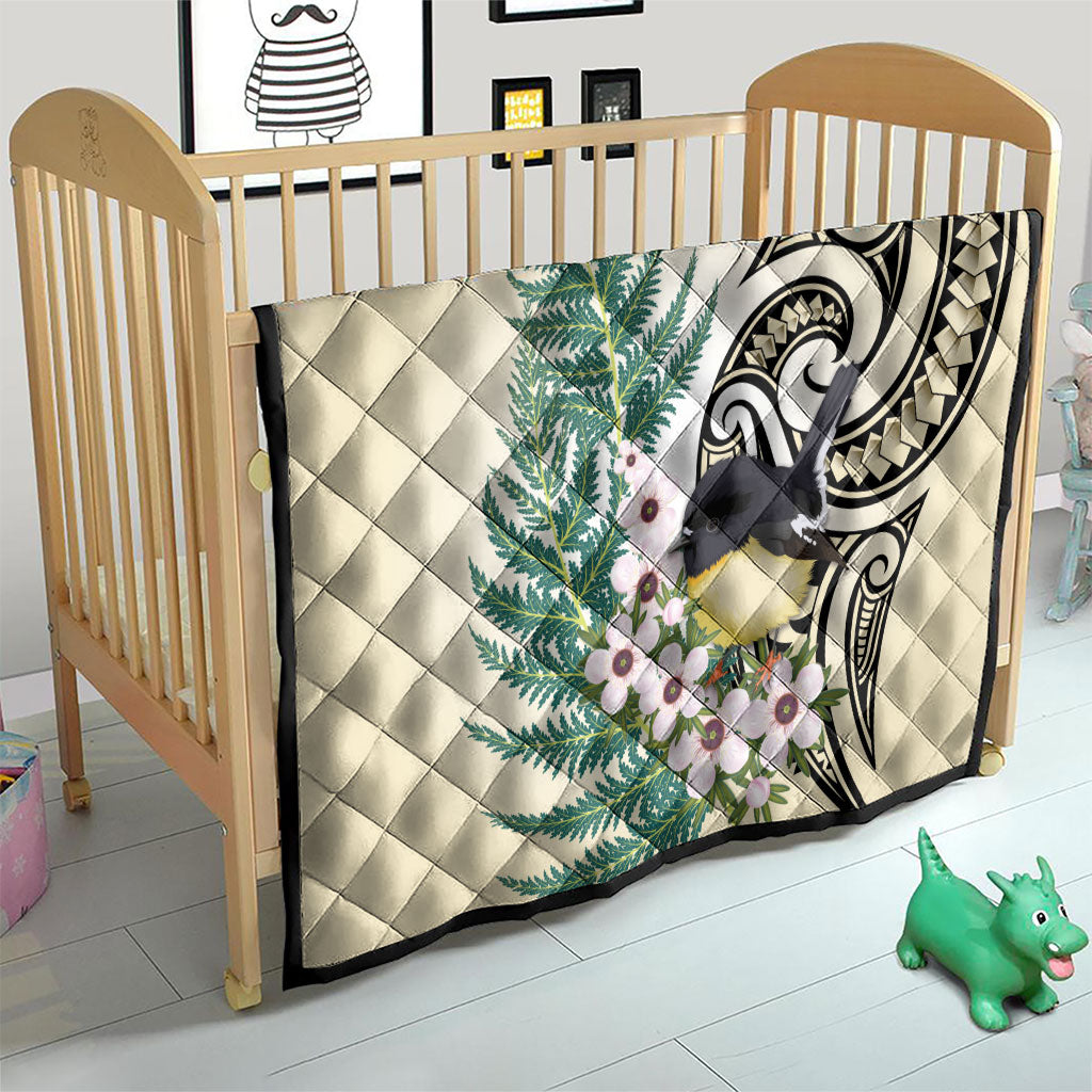 Endemic Tomtit New Zealand Quilt Miromiro Manuka Silver Fern Maori Pattern