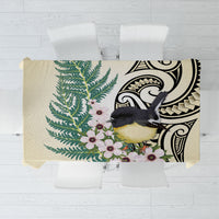 Endemic Tomtit New Zealand Tablecloth Miromiro Manuka Silver Fern Maori Pattern