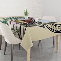 Endemic Tomtit New Zealand Tablecloth Miromiro Manuka Silver Fern Maori Pattern
