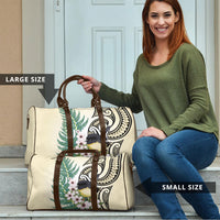 Endemic Tomtit New Zealand Travel Bag Miromiro Manuka Silver Fern Maori Pattern