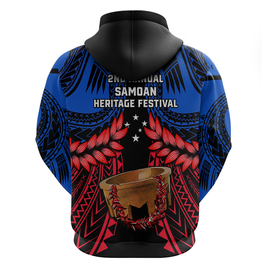 Samoa Hoodie Heritage Festival Samoan Tattoo With Ula Fala Kava Bowl LT14 - Polynesian Pride