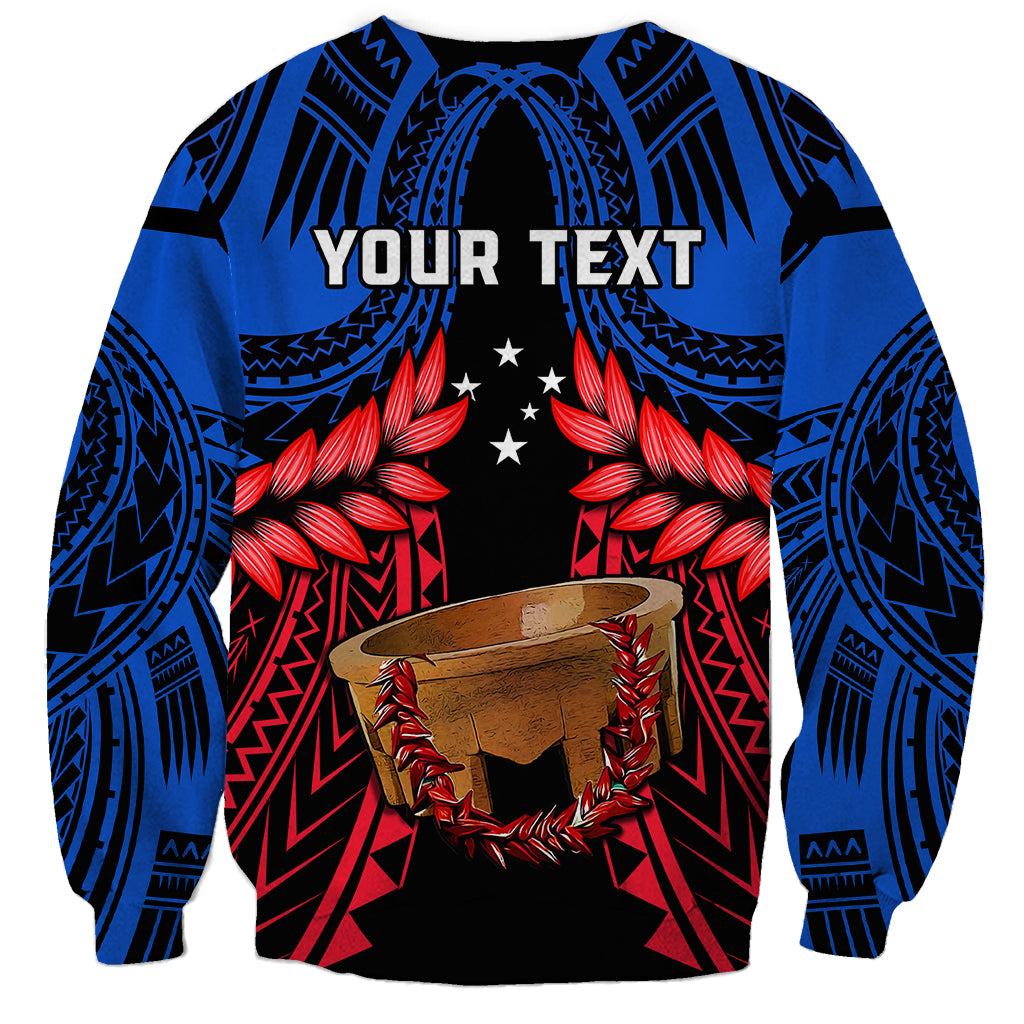 Personalised Samoa Sweatshirt Heritage Festival Samoan Tattoo With Ula Fala Kava Bowl LT14 - Polynesian Pride