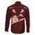 Oxblood Polynesia Family Matching Mermaid Dress and Hawaiian Shirt Tribal Pattern Tropical Frangipani