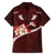 Oxblood Polynesia Hawaiian Shirt Tribal Pattern Tropical Frangipani