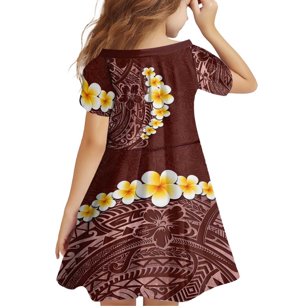 Oxblood Tropical Plumeria With Galaxy Polynesian Art Family Matching Long Sleeve Bodycon Dress and Hawaiian Shirt LT14 - Polynesian Pride