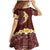 Oxblood Tropical Plumeria With Galaxy Polynesian Art Family Matching Mermaid Dress and Hawaiian Shirt
