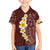 Oxblood Tropical Plumeria With Galaxy Polynesian Art Hawaiian Shirt