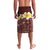 Oxblood Tropical Plumeria With Galaxy Polynesian Art Lavalava