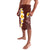 Oxblood Tropical Plumeria With Galaxy Polynesian Art Lavalava