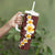 Oxblood Tropical Plumeria With Galaxy Polynesian Art Tumbler With Handle