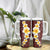 Oxblood Tropical Plumeria With Galaxy Polynesian Art Tumbler With Handle