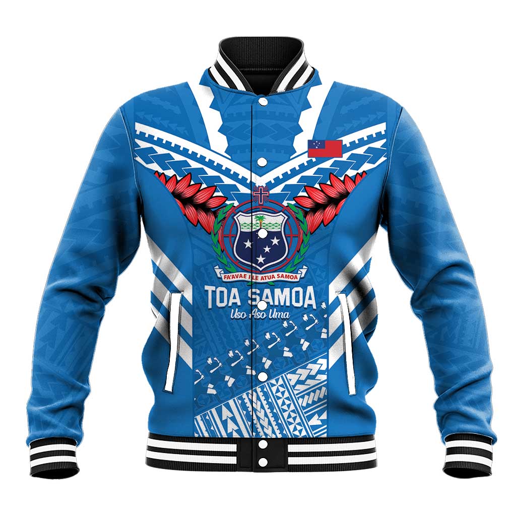 Custom Toa Samoa Rugby Baseball Jacket Samoan Siva Tau Uso Aso Uma