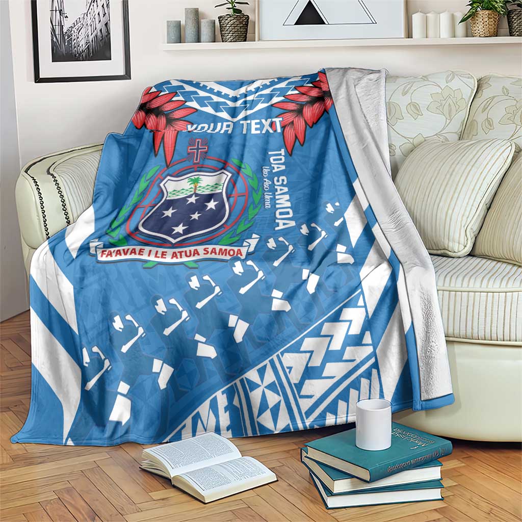 Custom Toa Samoa Rugby Blanket Samoan Siva Tau Uso Aso Uma