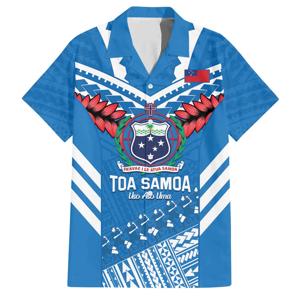 Custom Toa Samoa Rugby Hawaiian Shirt Samoan Siva Tau Uso Aso Uma