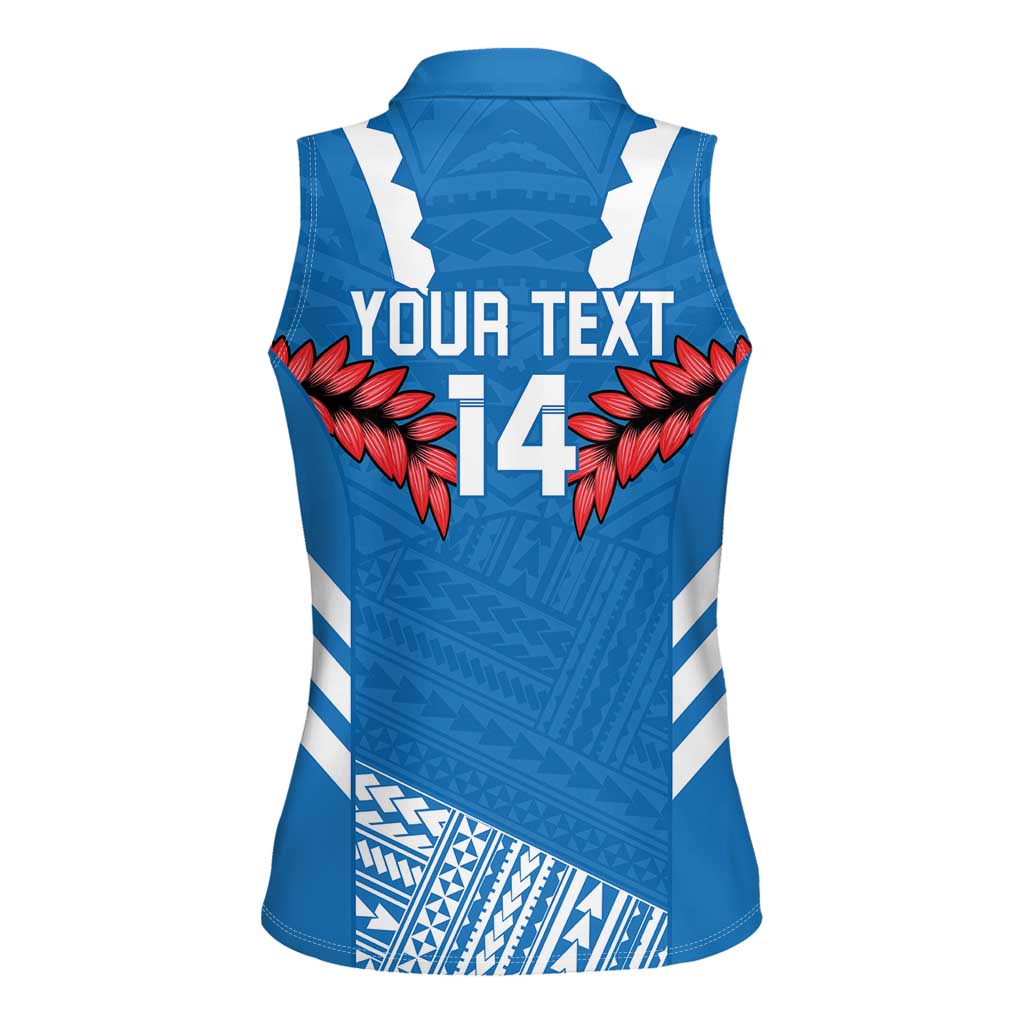 Custom Toa Samoa Rugby Women Sleeveless Polo Shirt Samoan Siva Tau Uso Aso Uma
