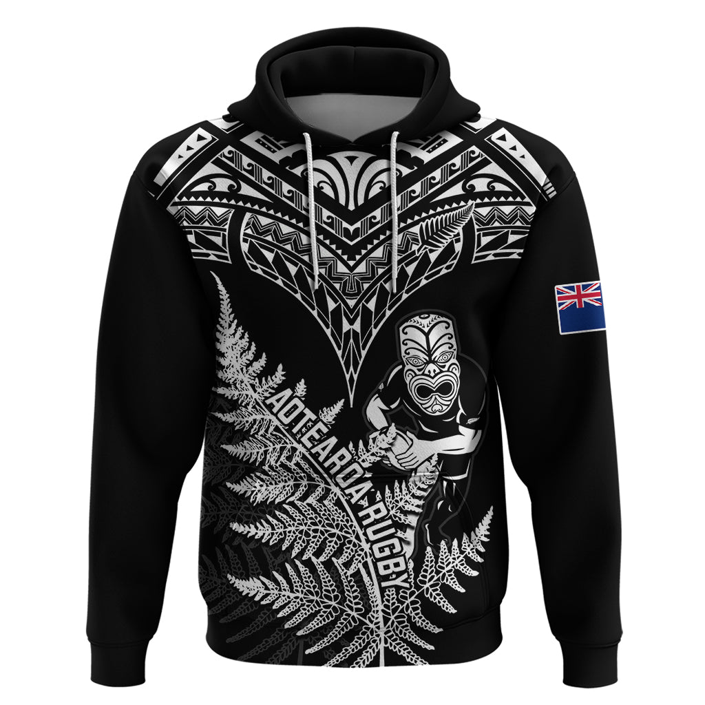 New Zealand Silver Fern Rugby Hoodie Go All Black 2023 World Cup LT14 Black - Polynesian Pride