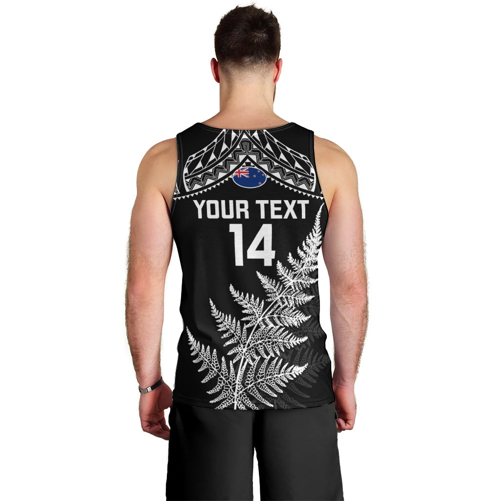 Personalised New Zealand Silver Fern Rugby Men Tank Top Go All Black 2023 World Cup LT14 - Polynesian Pride