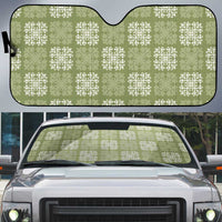 Vesuvian Green Palaka Quilt Hawaii Auto Sun Shade Traditional Hawaii-plaid Pattern - Polynesian Pride