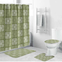 Vesuvian Green Palaka Quilt Hawaii Bathroom Set Traditional Hawaii-plaid Pattern - Polynesian Pride