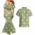 Vesuvian Green Palaka Quilt Hawaii Couples Matching Mermaid Dress and Hawaiian Shirt Traditional Hawaii-plaid Pattern - Polynesian Pride