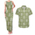 Vesuvian Green Palaka Quilt Hawaii Couples Matching Tank Maxi Dress and Hawaiian Shirt Traditional Hawaii-plaid Pattern - Polynesian Pride