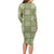 Vesuvian Green Palaka Quilt Hawaii Family Matching Long Sleeve Bodycon Dress and Hawaiian Shirt Traditional Hawaii-plaid Pattern - Polynesian Pride