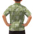 Vesuvian Green Palaka Quilt Hawaii Family Matching Short Sleeve Bodycon Dress and Hawaiian Shirt Traditional Hawaii-plaid Pattern - Polynesian Pride