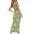 Vesuvian Green Palaka Quilt Hawaii Family Matching Short Sleeve Bodycon Dress and Hawaiian Shirt Traditional Hawaii-plaid Pattern - Polynesian Pride