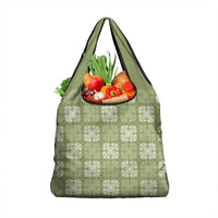 Vesuvian Green Palaka Quilt Hawaii Grocery Bag Traditional Hawaii-plaid Pattern - Polynesian Pride