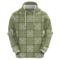 Vesuvian Green Palaka Quilt Hawaii Hoodie Traditional Hawaii-plaid Pattern - Polynesian Pride